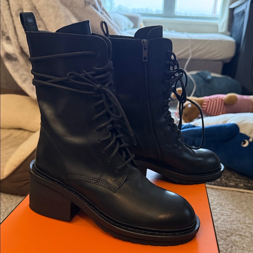 Ann Demeulemeester- Heeled Combat Boots